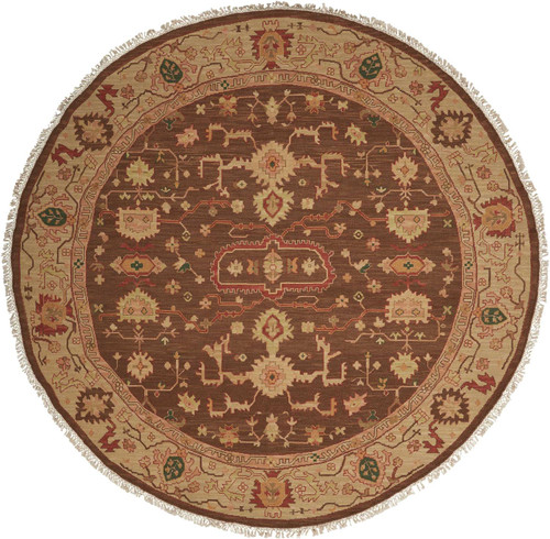 Nourison Nourmak (S138) Khaki Round Area Rug, 8-Feet by 8-Feet (8' x 8')