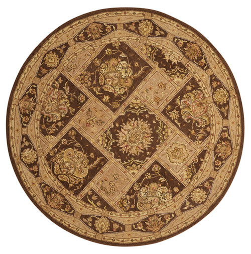 Nourison Traditional 6' x ROUND Area Rugs With Brown Finish 099446200556