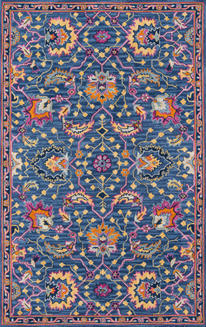 Momeni Ibiza 5' X 8' Rectangle Area Rugs With Blue Finish IBIZAIBI-3BLU5080
