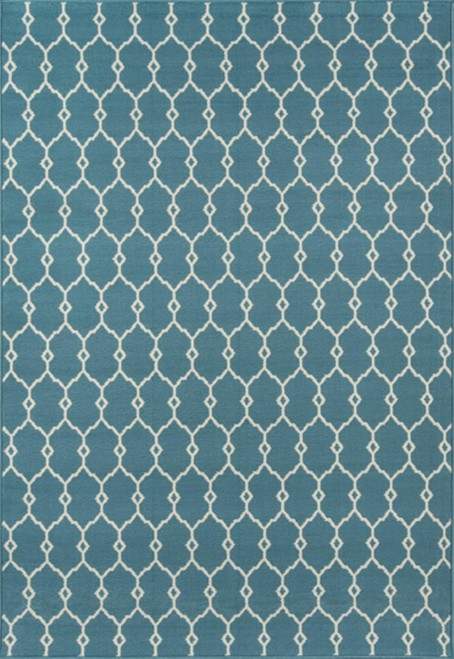 Momeni Baja 6'7" X 9'6" Rectangle Area Rugs With Blue Finish BAJA0BAJ-2BLU6796