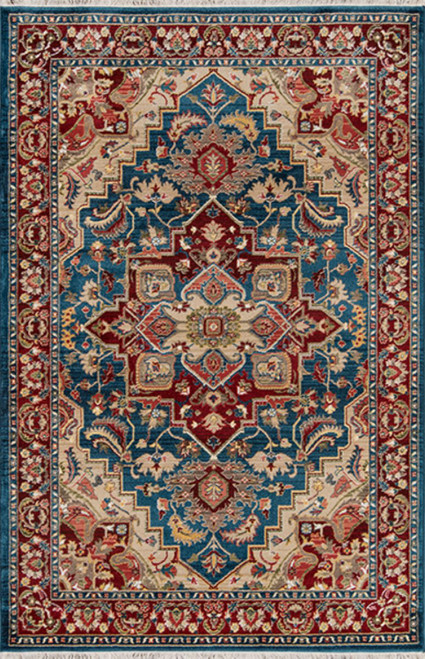 Momeni Lenox 7'6" X 9'6" Rectangle Area Rugs With Blue Finish LENOXLE-01BLU7696