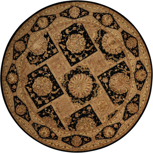 Nourison Traditional 8' x ROUND Area Rugs With Black Finish 099446202444