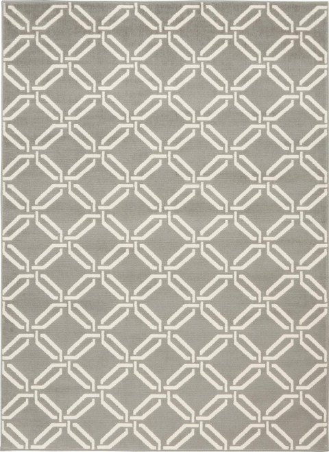 Nourison Jubilant Rectangle 6' x 9' Grey Area Rug 099446479433