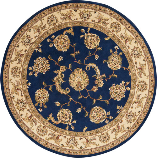 Nourison 2000 Round 6'X6' Navy Area Rug 099446709509