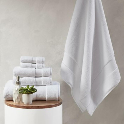 Madison Park Signature Cotton 6 Piece Towel Set With White Finish MPS73-434