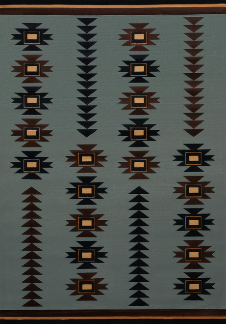 United Weavers Designer Contours Cem 2'7" X 7'4" Blue Runner Rug 511 31460 28C