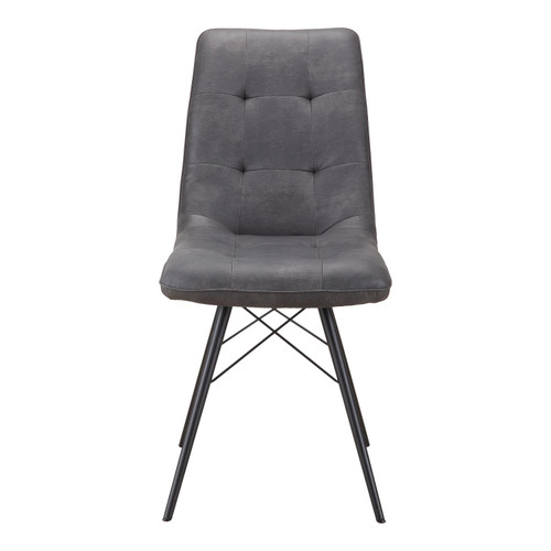 Moe's Home Industrial Morrison Set Of 2 Side Chair With Gray Finish ER-2029-15