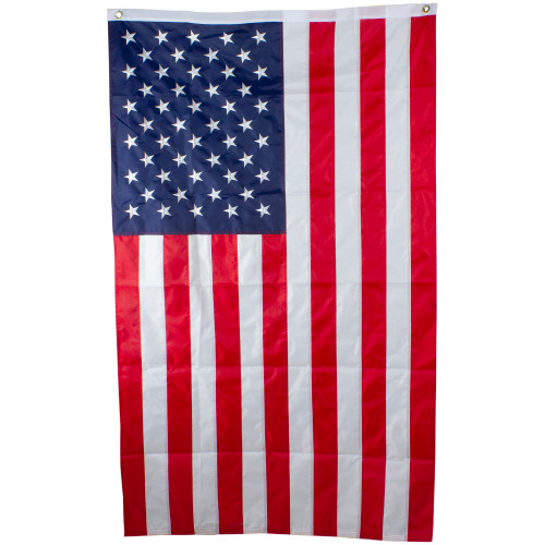 Patriotic Americana Embroidered Outdoor House Flag with Grommets 3' x 5'