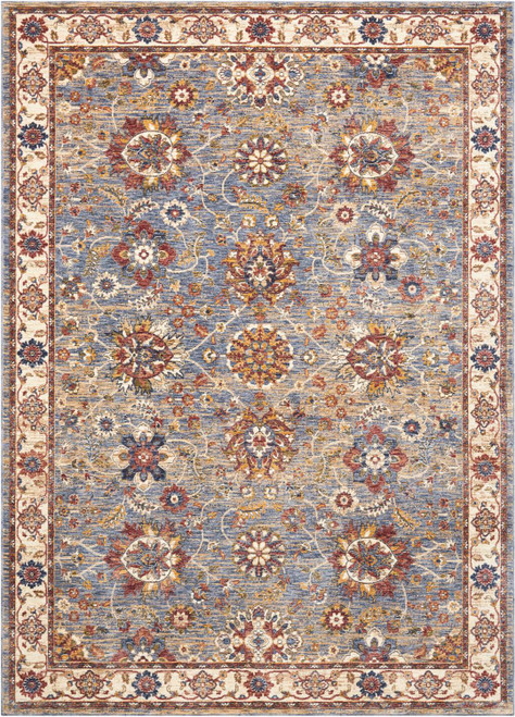 Nourison Reseda Polyester 5'3" X 7'6" Rectangle Area Rugs In Sky 099446168214