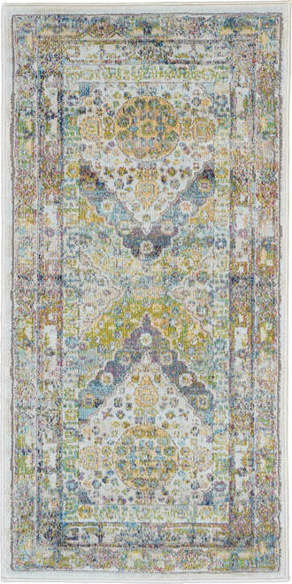 Nourison Oriental 2' X 4' Rectangle Area Rugs In Blue And Green 099446458735