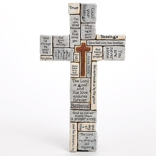 Crossword Wall Cross 16 Inch