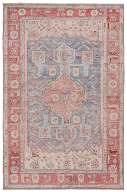 Jaipur Living Fiddler Medallion Pink And Blue 5' x 8' Area Rug RUG145885