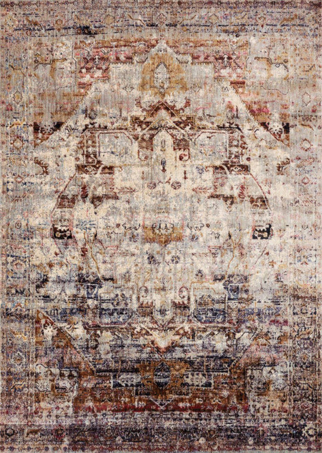 Loloi Transitional Slate 7'-10" X 7'-10" Round Area Rugs ANASAF-08SLML7A0R
