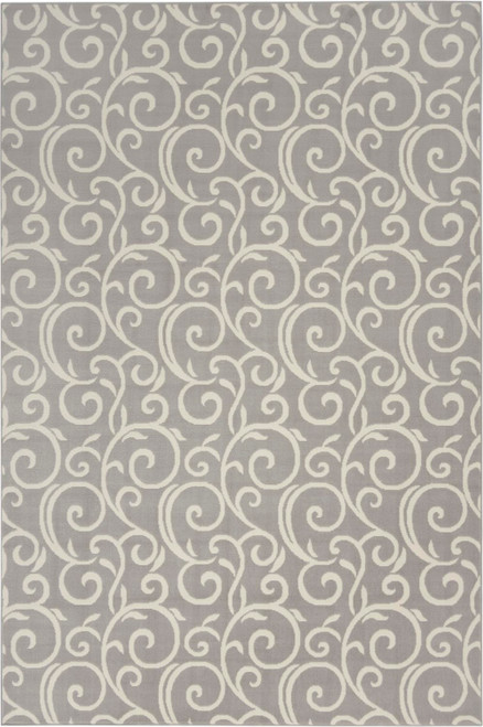 Nourison Polypropylene 6' X 9' Rectangle Area Rugs In Grey Finish 099446459176