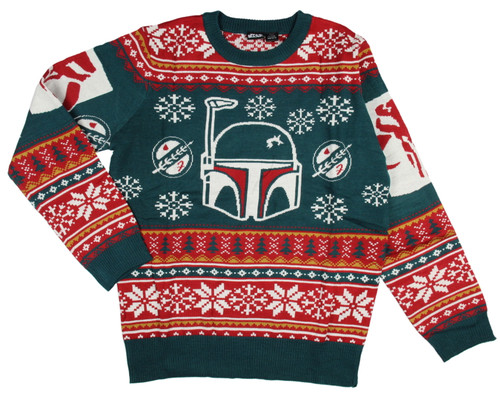 Star Wars Boba Fett The Mandalorian Winter Holiday Sweater Licensed - 195566277550