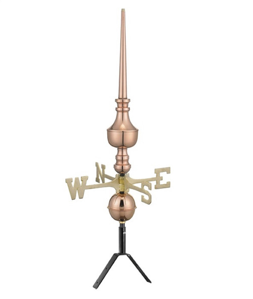 31" Bronze and Gold Handcrafted Victoria Rooftop Cupola Finial with Directionals