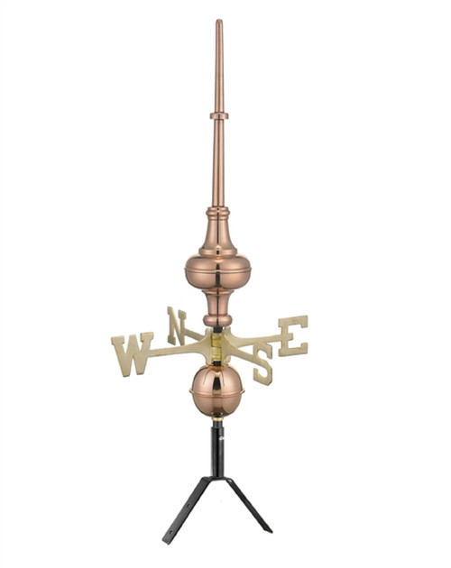 42" Bronze and Gold Handcrafted Morgana Rooftop Cupola Finial with Directionals