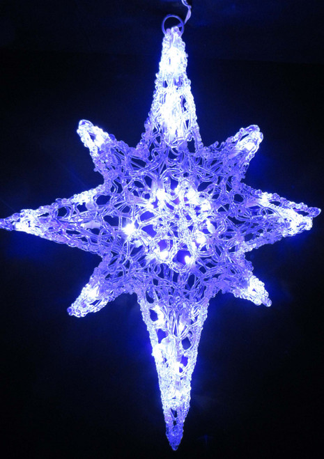 24" LED Lighted Color Changing Hanging Star of Bethlehem Christmas Decoration - 32822383