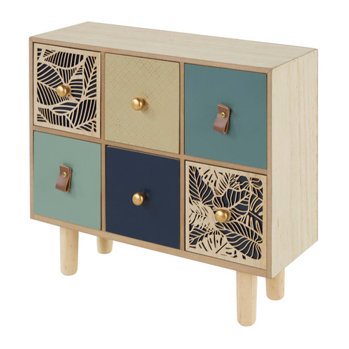 Zimlay Mdf Jewelry Box With Blue Finish 23632
