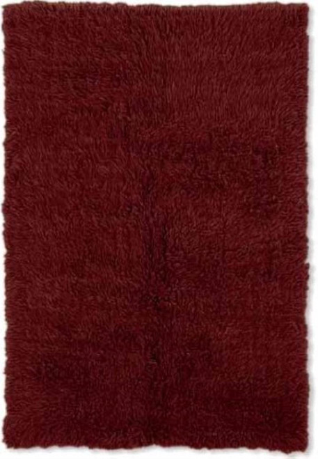 Linon Flokati 8' x 10' Rectangle Area Rugs With Burgundy Finish FLK-NFMB81
