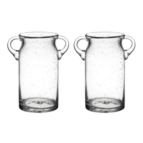 Set of 2 Clear Ice Buckets with Handles 10"