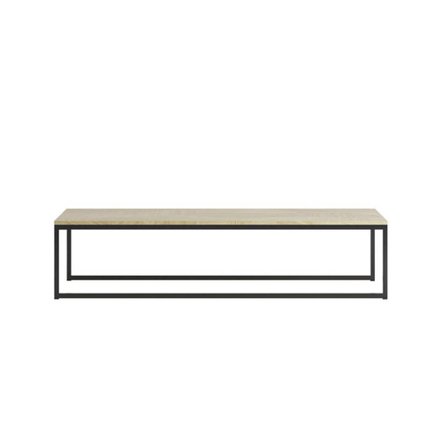 Manhattan Comfort Celine Coffee Table In Nude Mosaic Wood Finish 255351