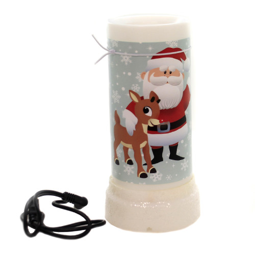 7" Rudolph The Red Nose Reindeer USB Christmas Projector Candle