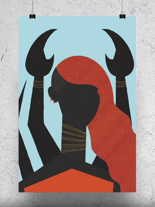 Portrait Of A Dark Woman Poster -Image by Shutterstock