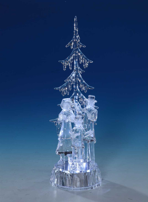 Set of 2 Transparent Choir Winter Tree Table Pieces 12.75"