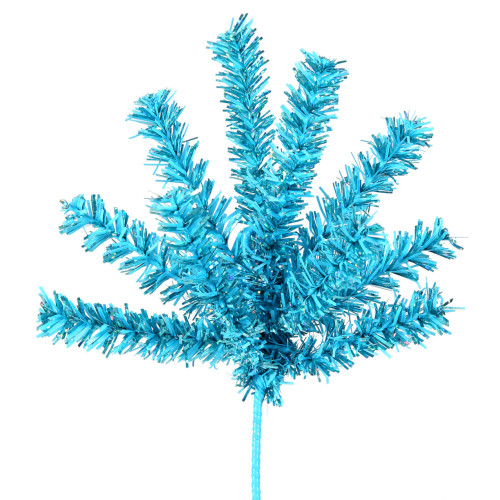 7" Sky Blue Sparkling Tinsel Artificial Christmas Craft Pick - 30868068