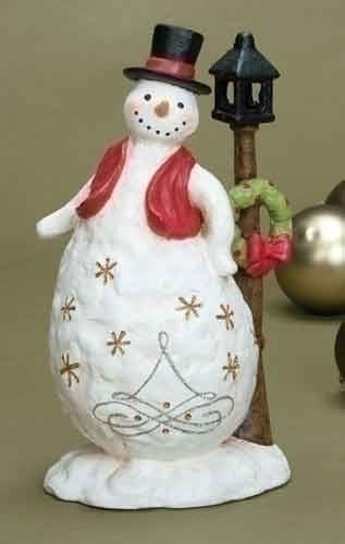 'Tis the Season Battery Operated LED Lighted Snowman Christmas Figure 11"
