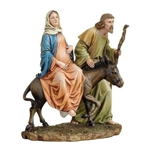 10" Brown and Green La Posada Religious Tabletop Figurine