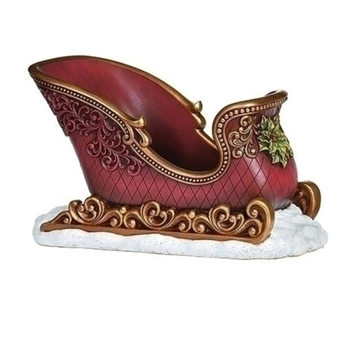 12.5" Sleigh on Snow Christmas Tabletop Decoration
