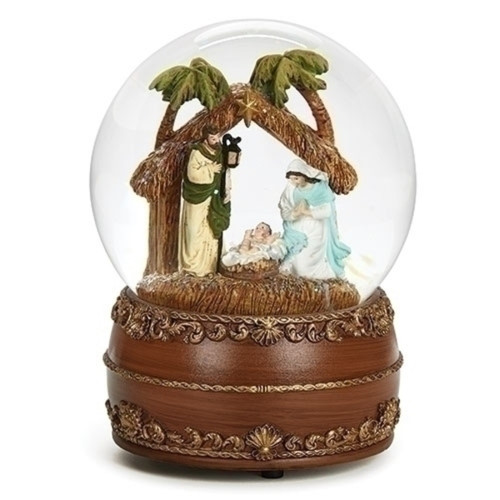 6.25" Musical Holy Family Dome Christmas Snow Globe Tabletop Decor