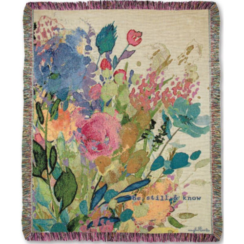 Rectangular Cotton Tapestry Throw Blanket with Extravagant Love Design 50" x 60"