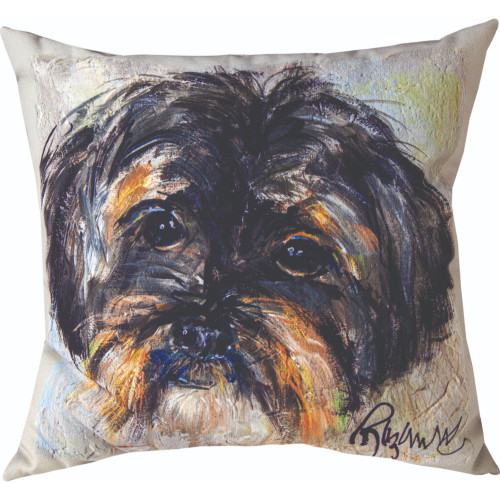 18" Square Climaweave Pillow with Pet Love Luna Shih Tzu Design