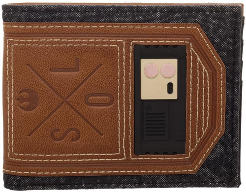 Star Wars Han Solo Millennium Falcon Faux Leather Denim Bifold Wallet