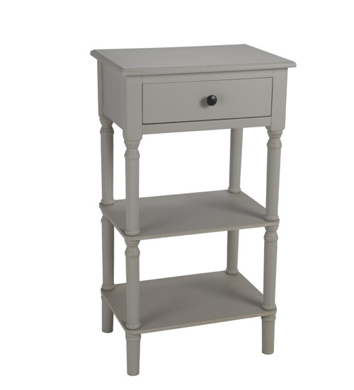 Privilege Drawer Sunbleached Gray Wood Accent End Table 28727