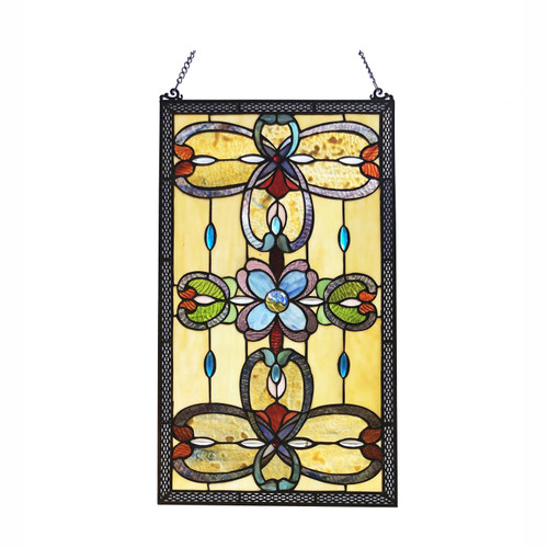 Chloe Lighting Victorian Stained-Glass Window Panel CH1P229AV26-GPN