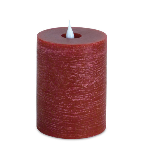 Melrose Wax And Plastic Set Of 2 Simplux Led Designer Candle With Red 69459DS