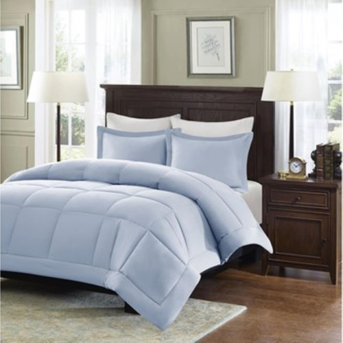 Madison Park Twin Microcell Down Comforter Mini Set In Blue MP10-4310