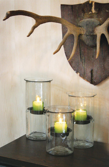 Kalalou Mini Hurricane with Rustic Insert and Flared Top - Medium CV1021