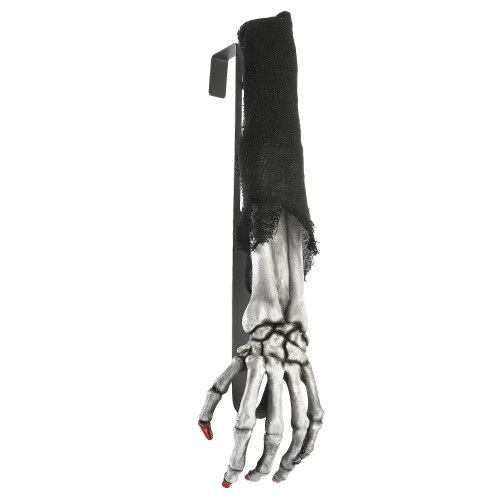 18" Black Skeleton Hand Wreath Hanger Halloween Decor