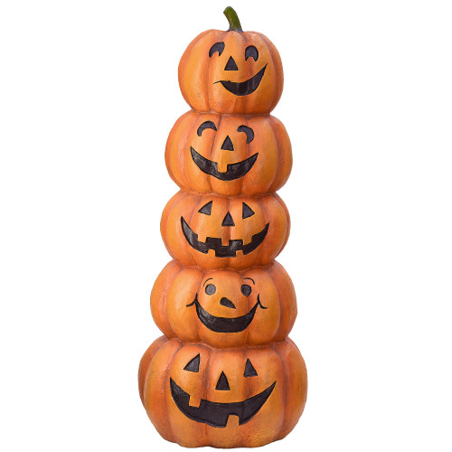 51" Orange Stacked Happy Jack-O-Lanterns Decor
