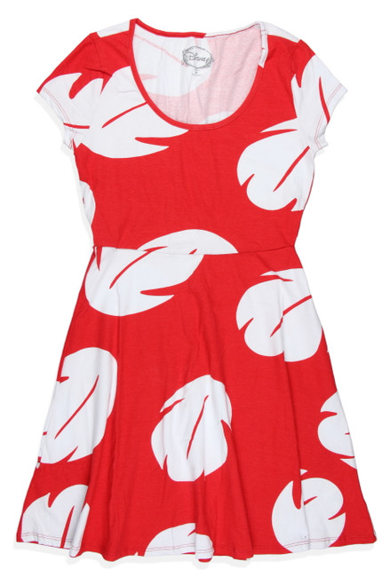 Disney Lilo And Stitch Womens' Lilo Hawaiian Leaf Plus Size Cosplay Dress - 840161492821