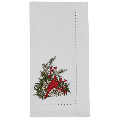 Park Designs Cardinal Embroidered Napkin Set - White