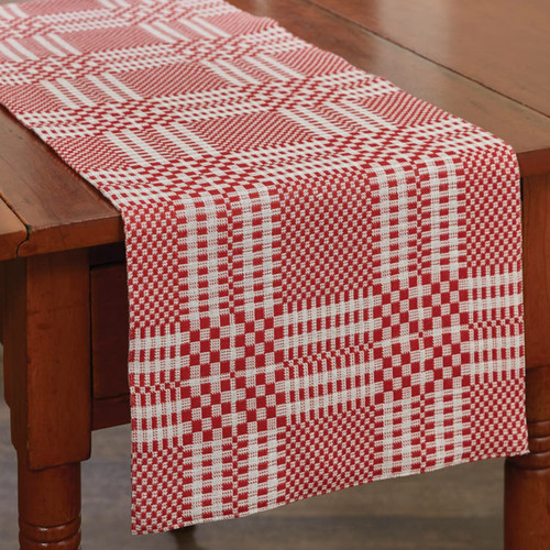 Park Designs Kings Arms Coverlet Table Runner - 36''L - Red