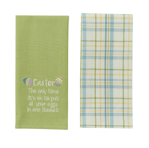 Park Designs Easter Eggs 2 Dishtowel Set