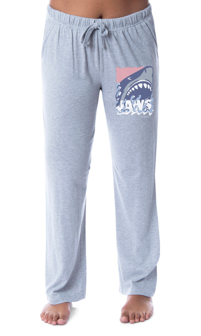 Jaws Womens' Pastel Film Movie Title Logo Poster Sleep Pajama Pants - 763059010405