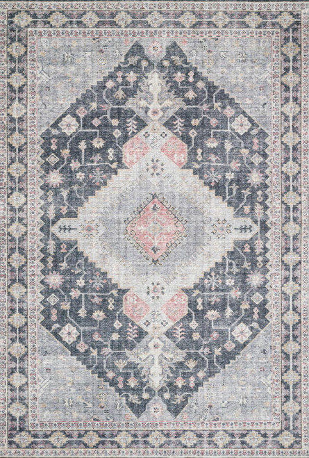 Loloi II Skye Charcoal And Multi 6'-0" x 9'-0" Area Rugs SKYESKY-02CCML6090